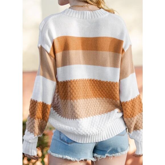 Staccato Chestnut color block sweater Size S - Picture 2 of 10
